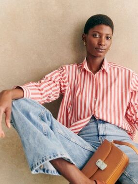 Sezane Max Striped Shirt Size 36 US 4 NEW NWOT